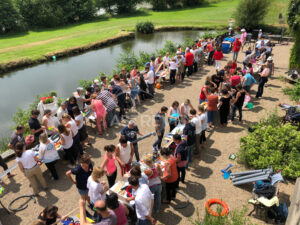 Team building reaction en chaine Groupe Astrevent